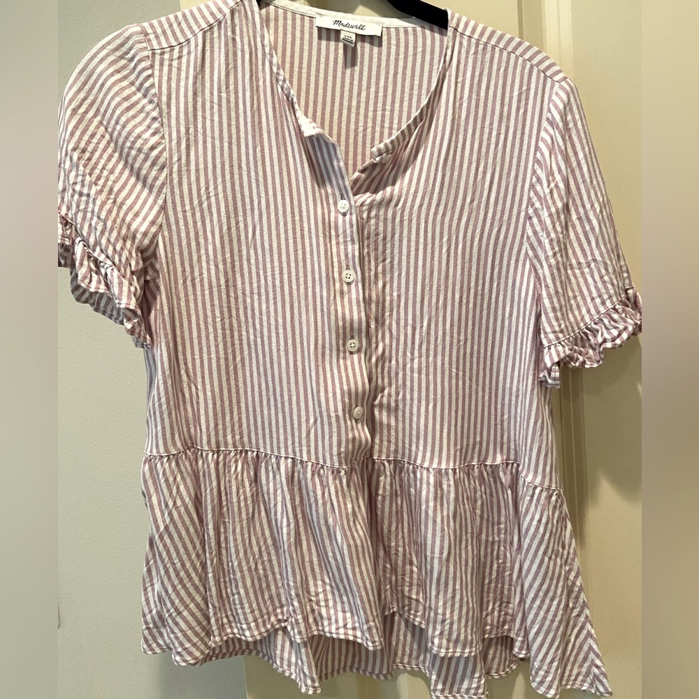 Madewell striped pullover blouse
